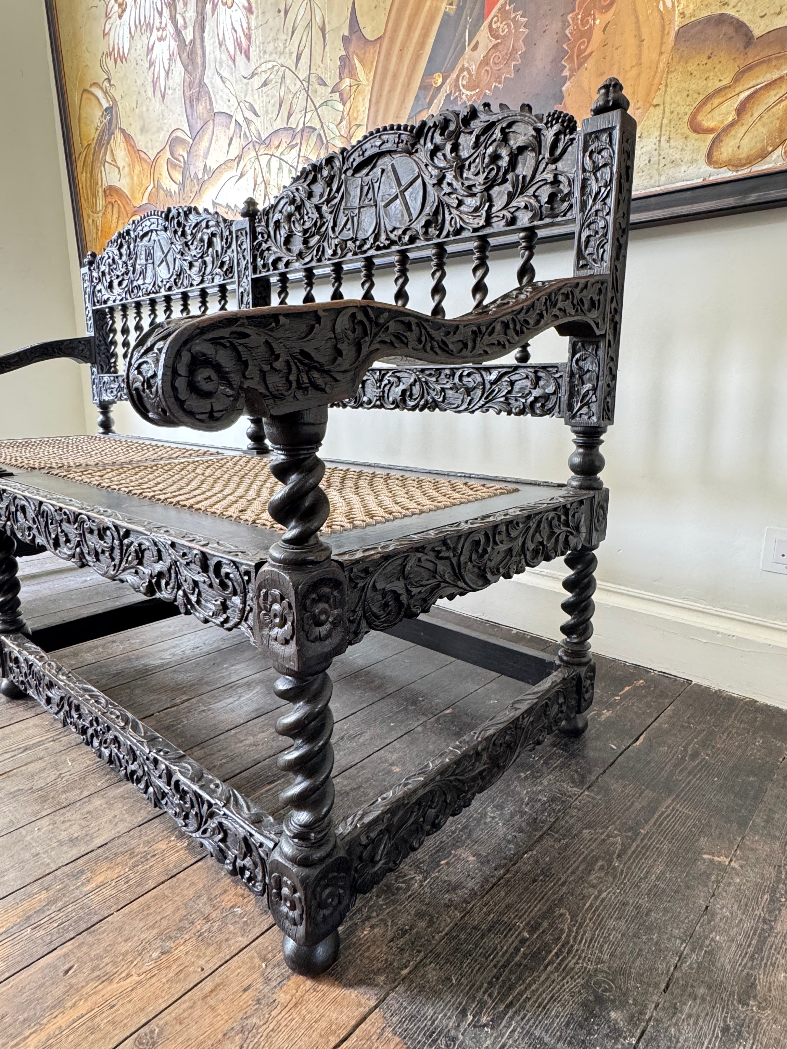 18th Century Ebonised Bench