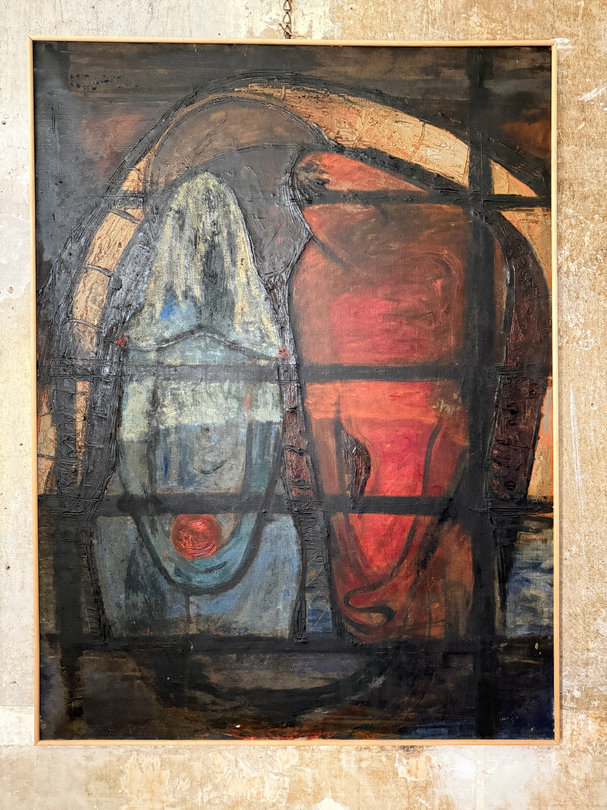 Large Abstract Oil on Canvas