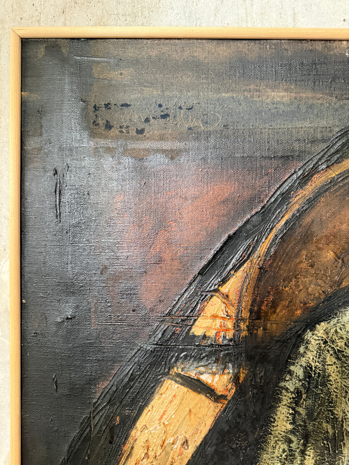 Large Abstract Oil on Canvas