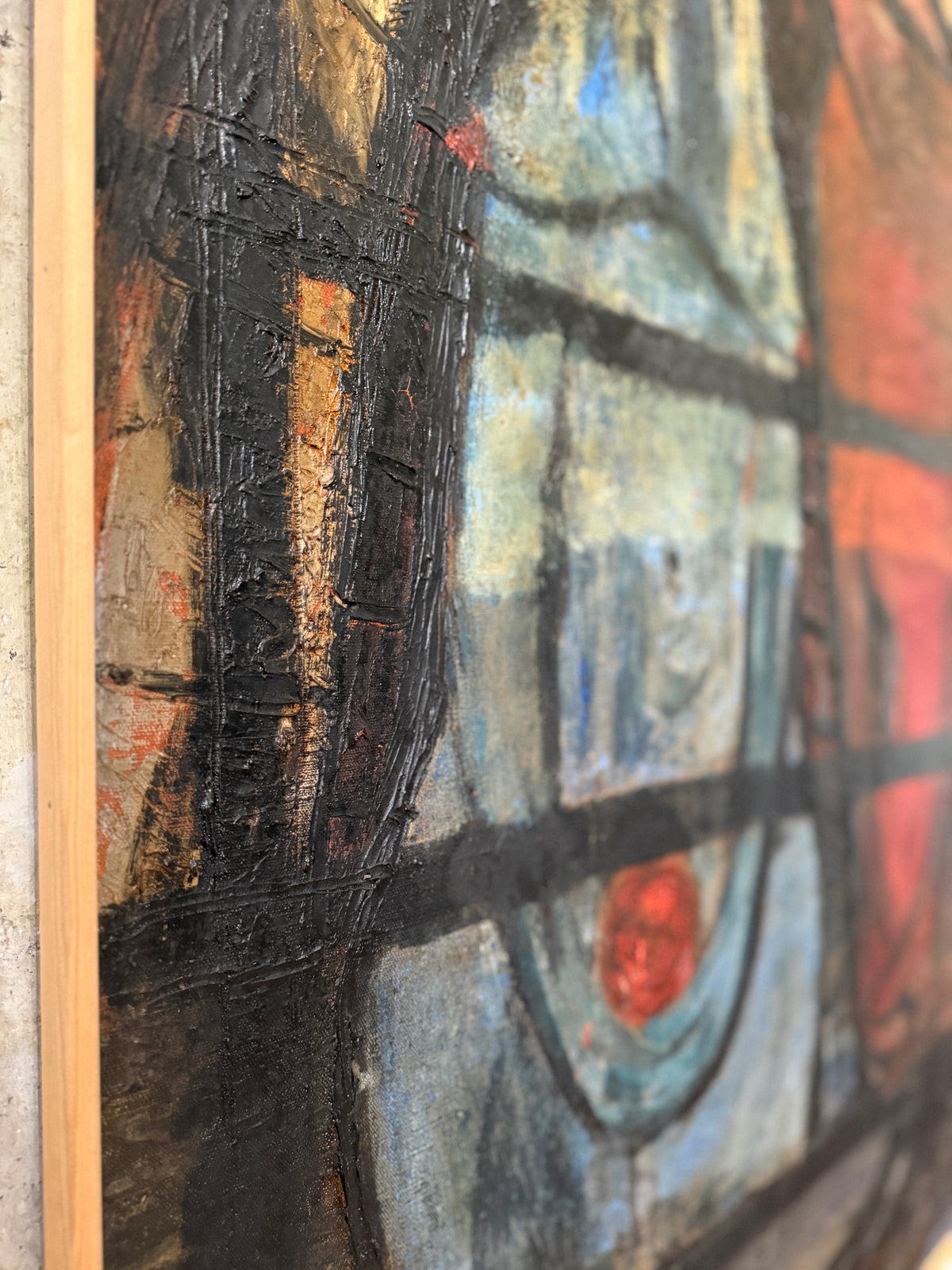 Large Abstract Oil on Canvas