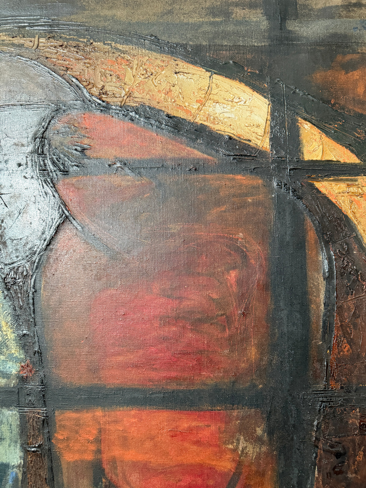 Large Abstract Oil on Canvas