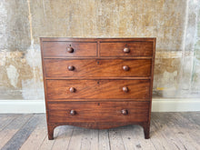 A George III Caddy-Topped Mahogany Chest Of Drawers