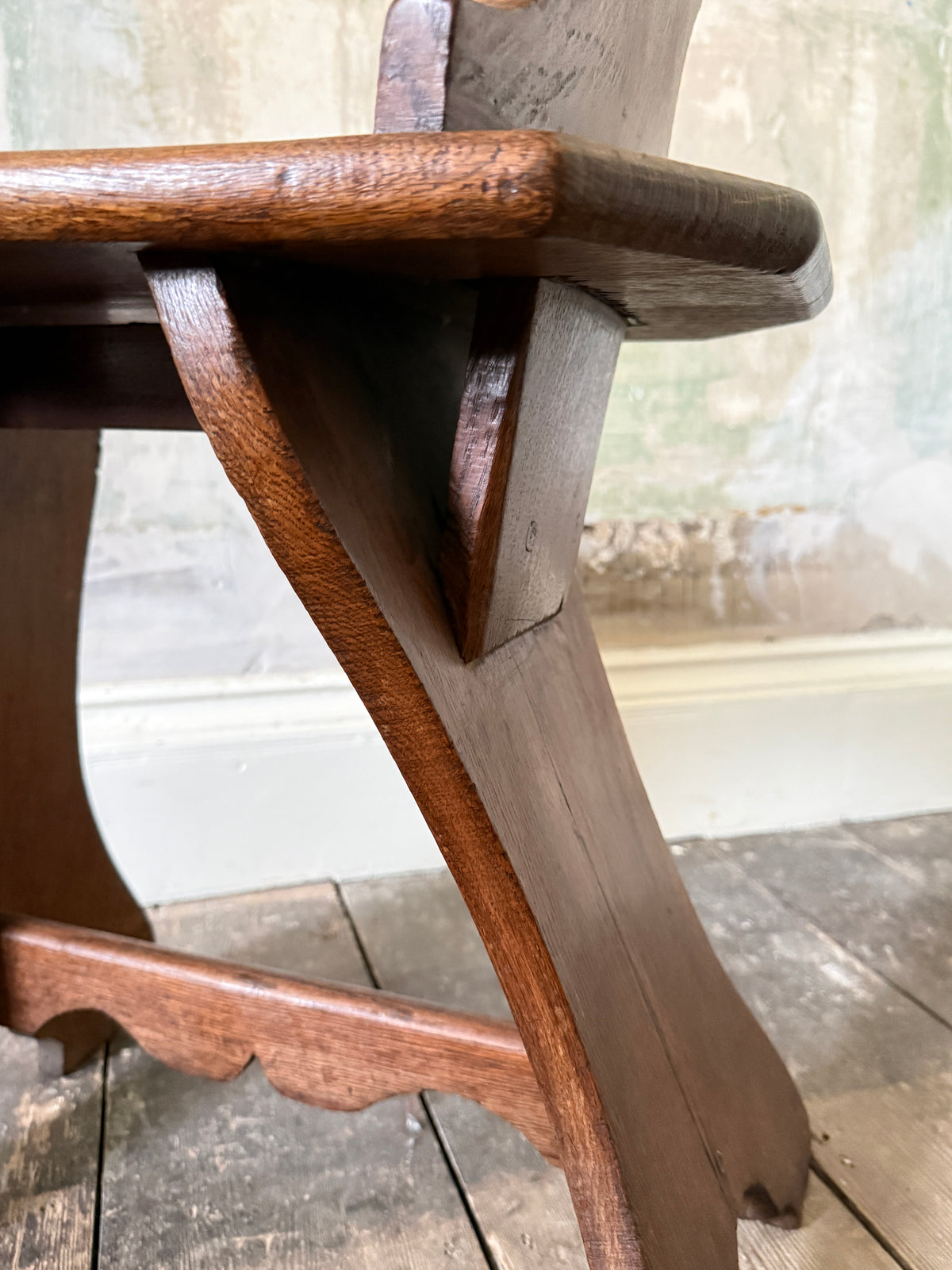A George III Hall Chair of Scabello Form