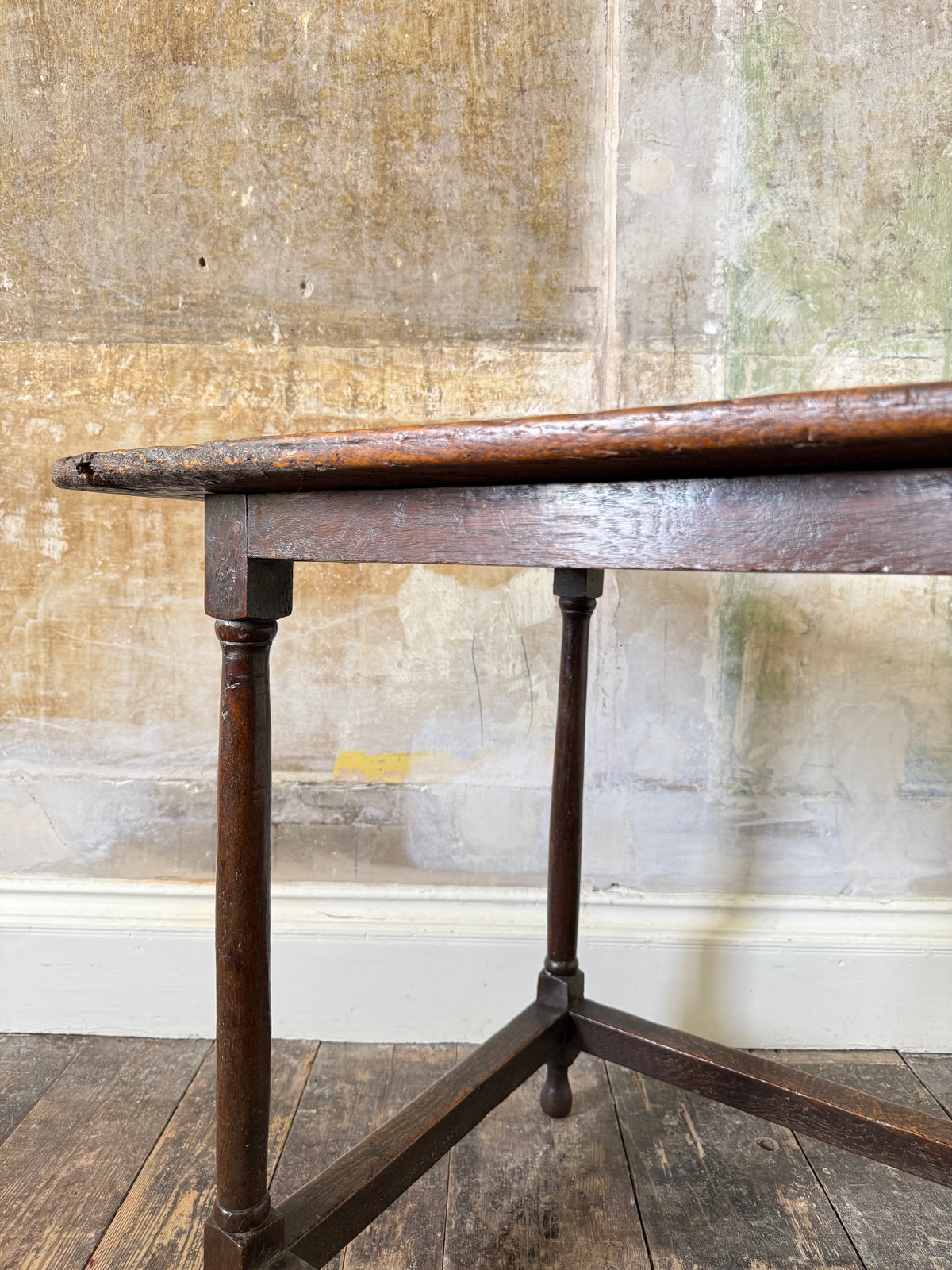 A Charles II Joined Oak Side Table