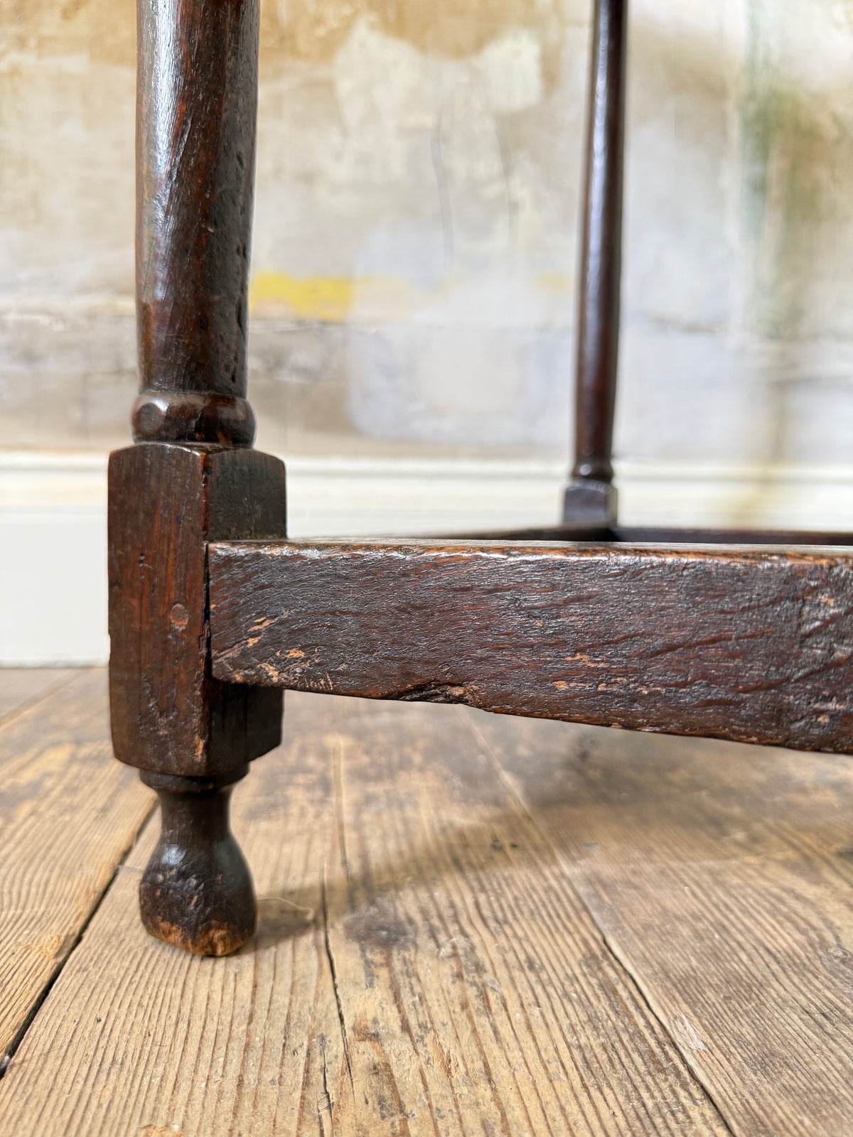 A Charles II Joined Oak Side Table
