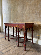 Red Lacquered Chinoiserie Side Table
