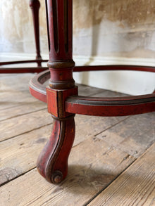 Red Lacquered Chinoiserie Side Table