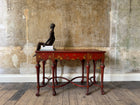 Red Lacquered Chinoiserie Side Table