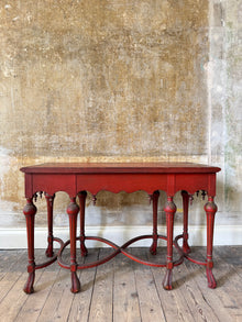 Red Lacquered Chinoiserie Side Table