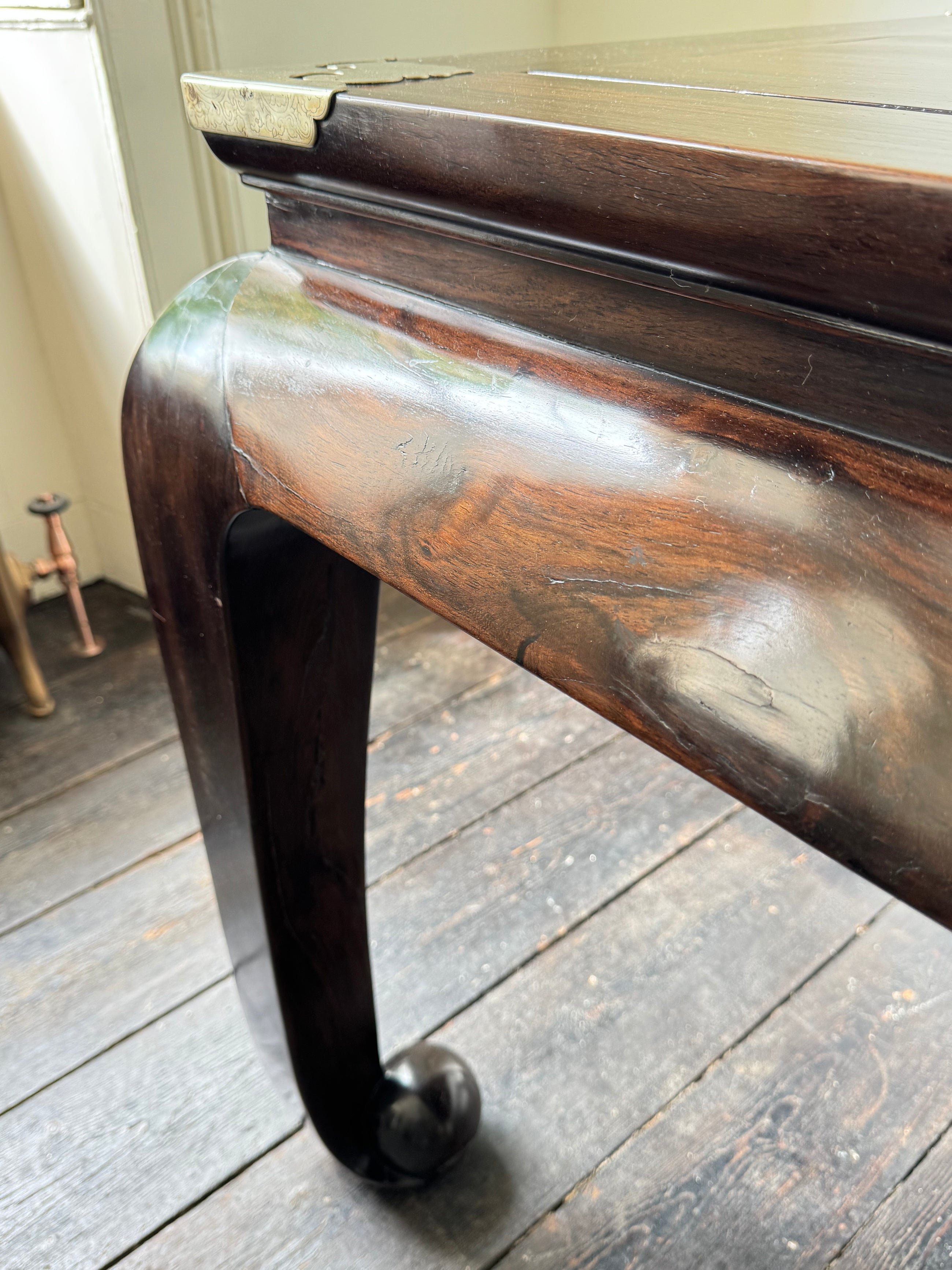 A Quing Dynasty "Vein Ebony" Library Table