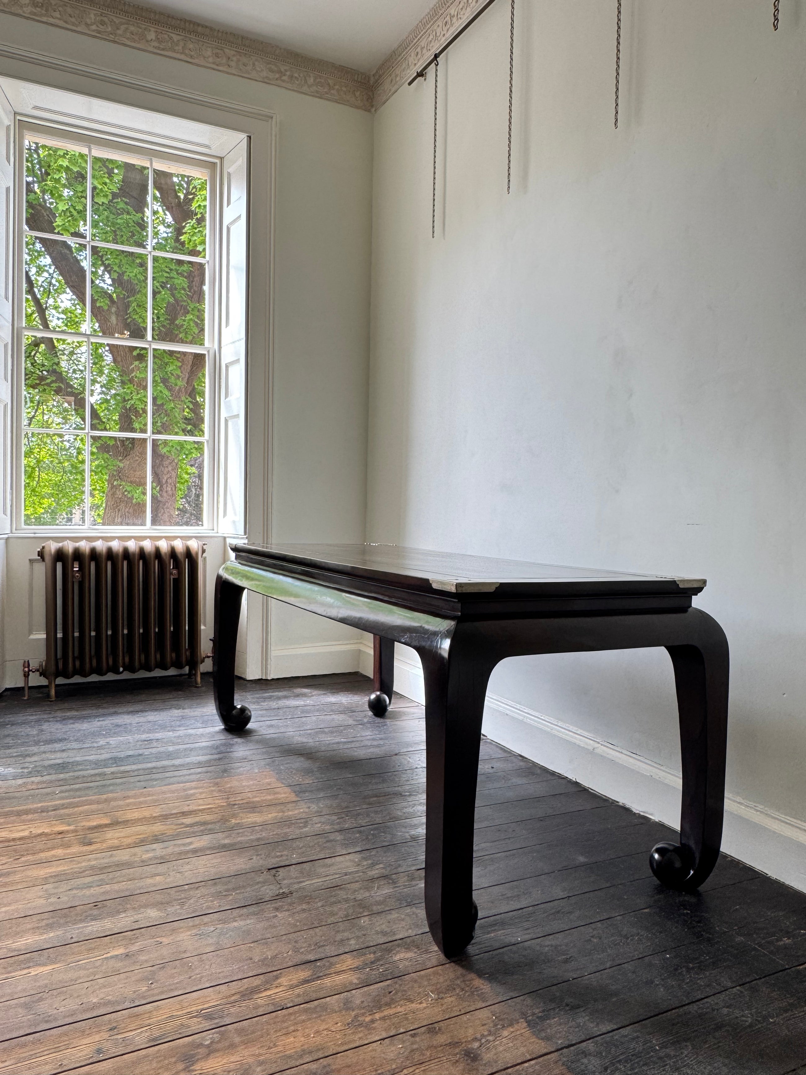 A Quing Dynasty "Vein Ebony" Library Table