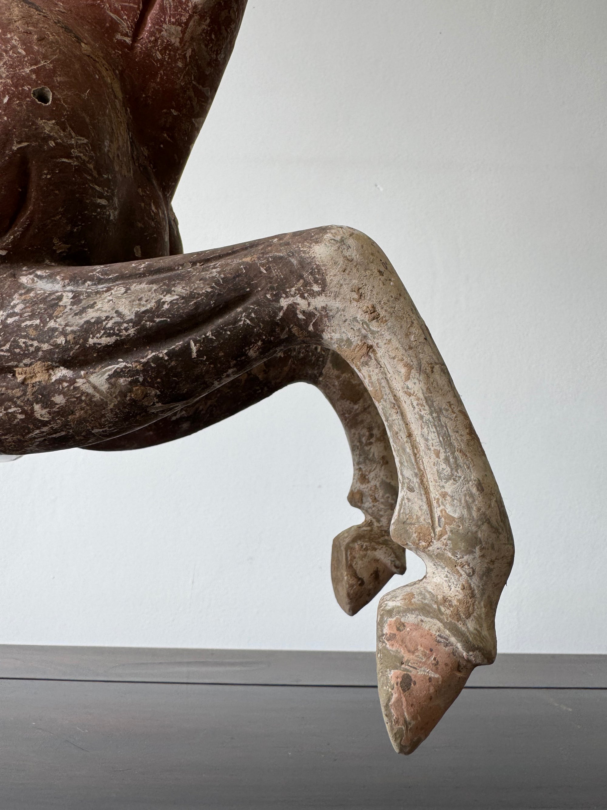 A Pair of Chinese Tang Dynasty Terracotta Polo Players
