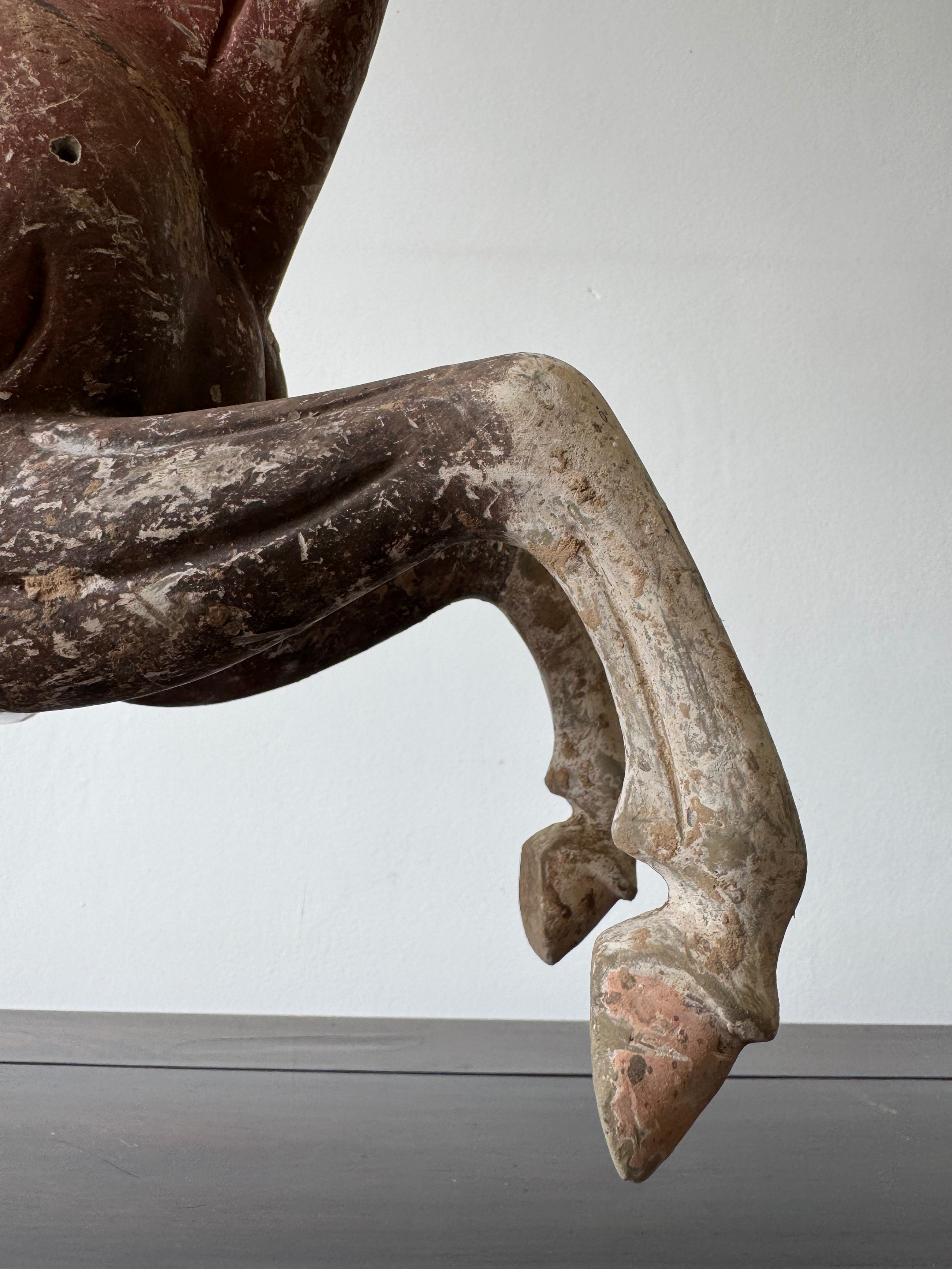 A Pair of Chinese Tang Dynasty Terracotta Polo Players