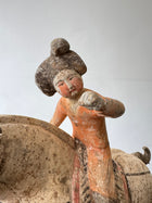 A Pair of Chinese Tang Dynasty Terracotta Polo Players