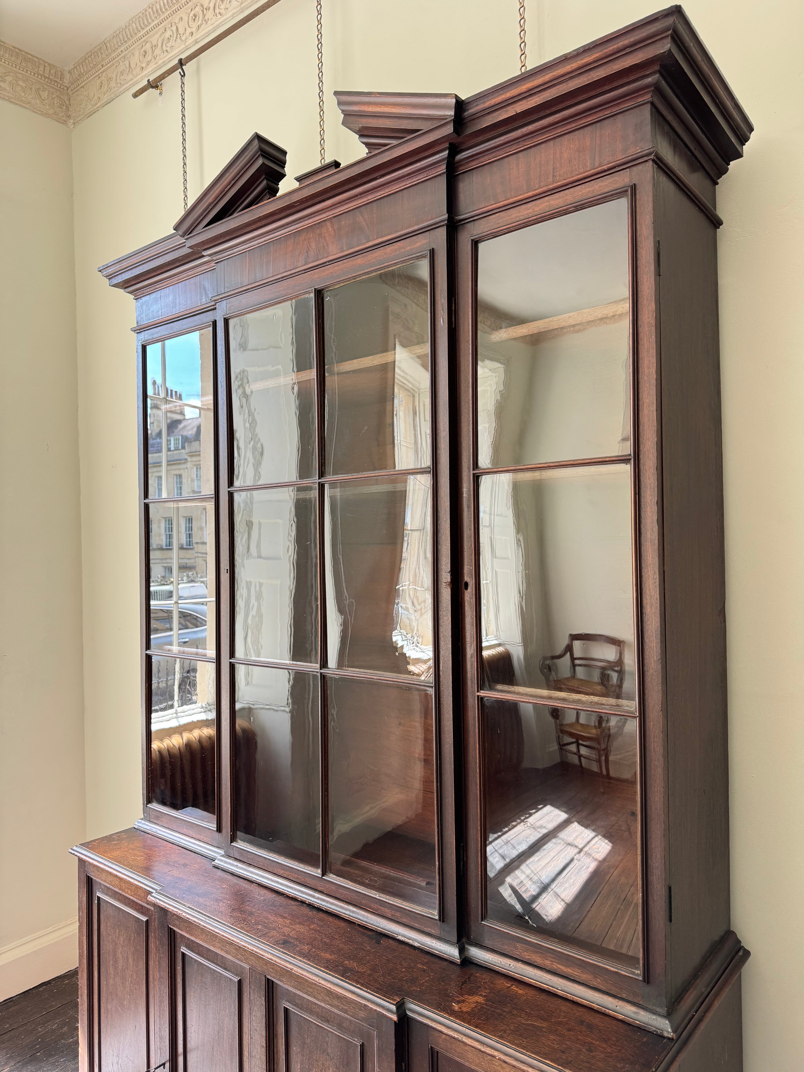 A George II Mahogany Breakfront Bookcase