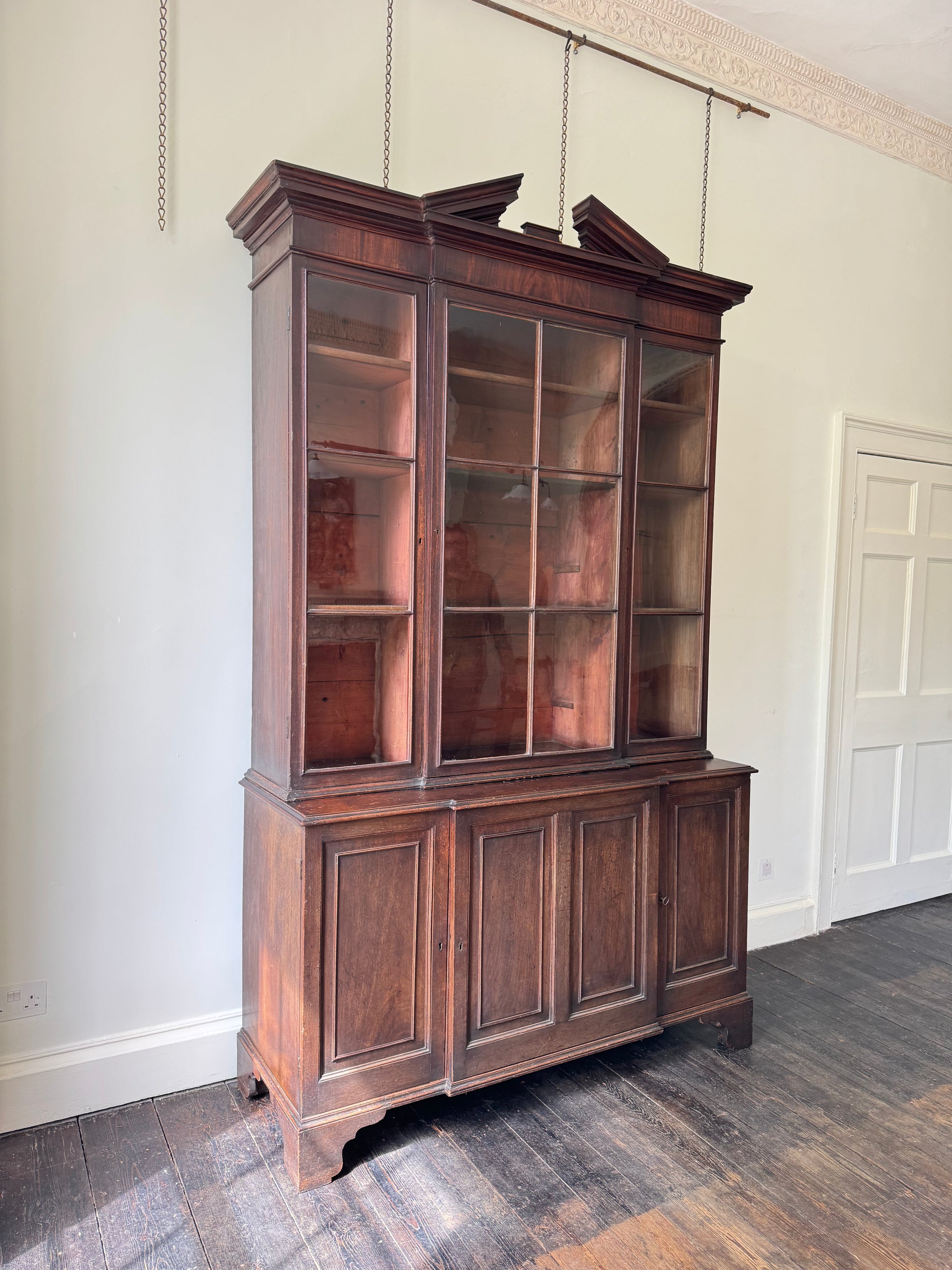 A George II Mahogany Breakfront Bookcase