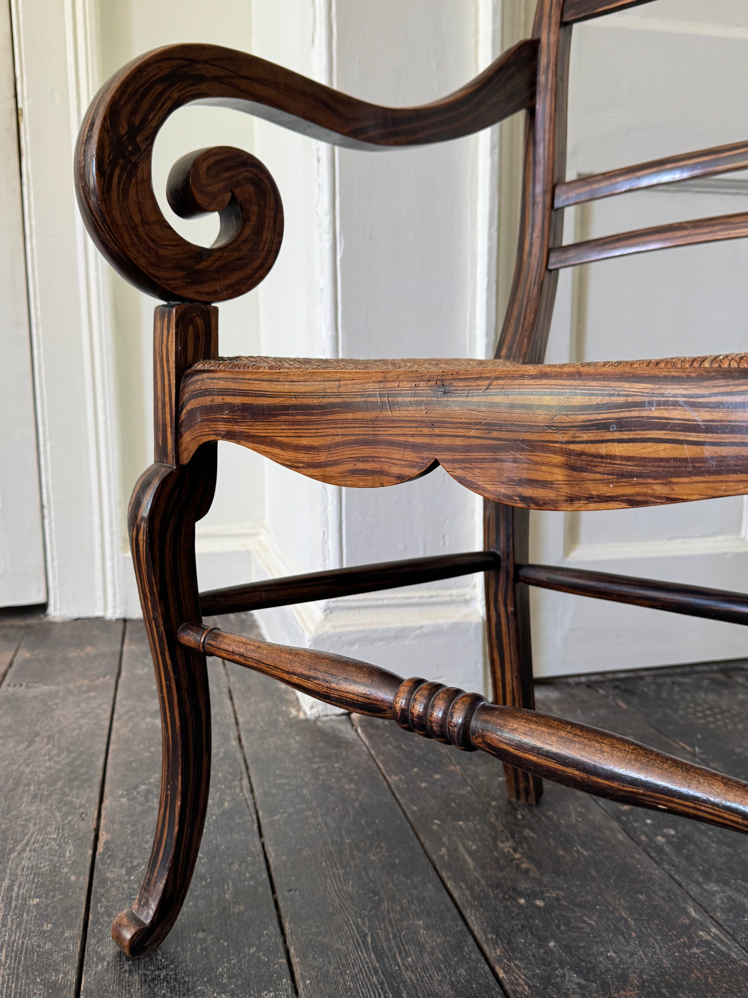 A 19th Century Faux Coromandel Armchair