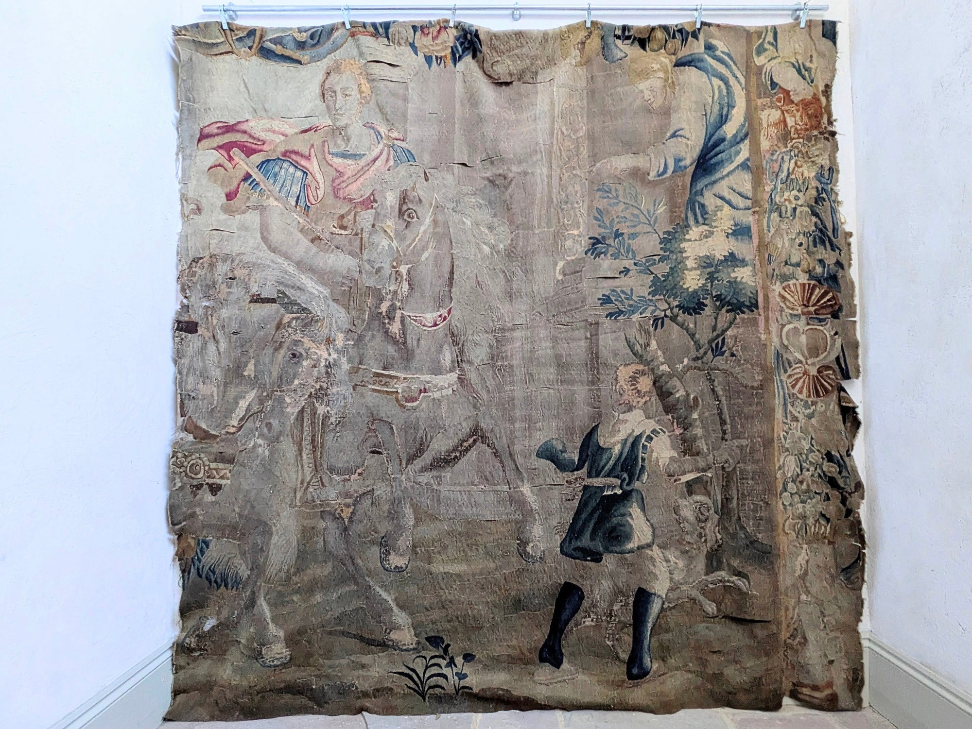 A Fragmentary 17th Century Flemish Tapestry