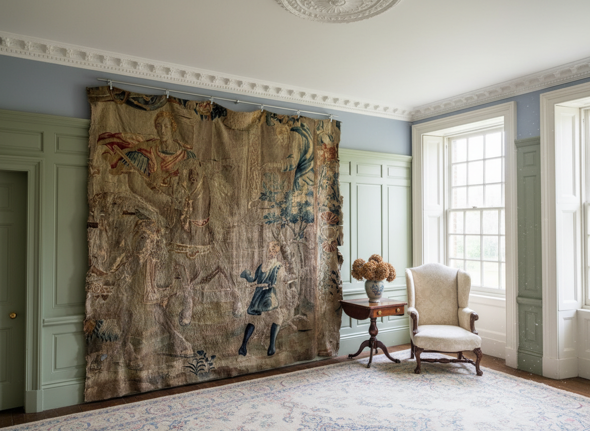 A Fragmentary 17th Century Flemish Tapestry