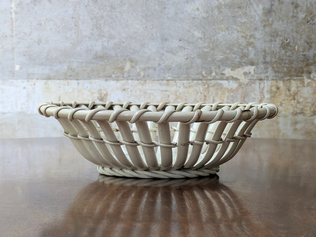 An 18th Century Wedgwood Creamware Lattice Basket