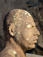 A Carved Stone Male Bust