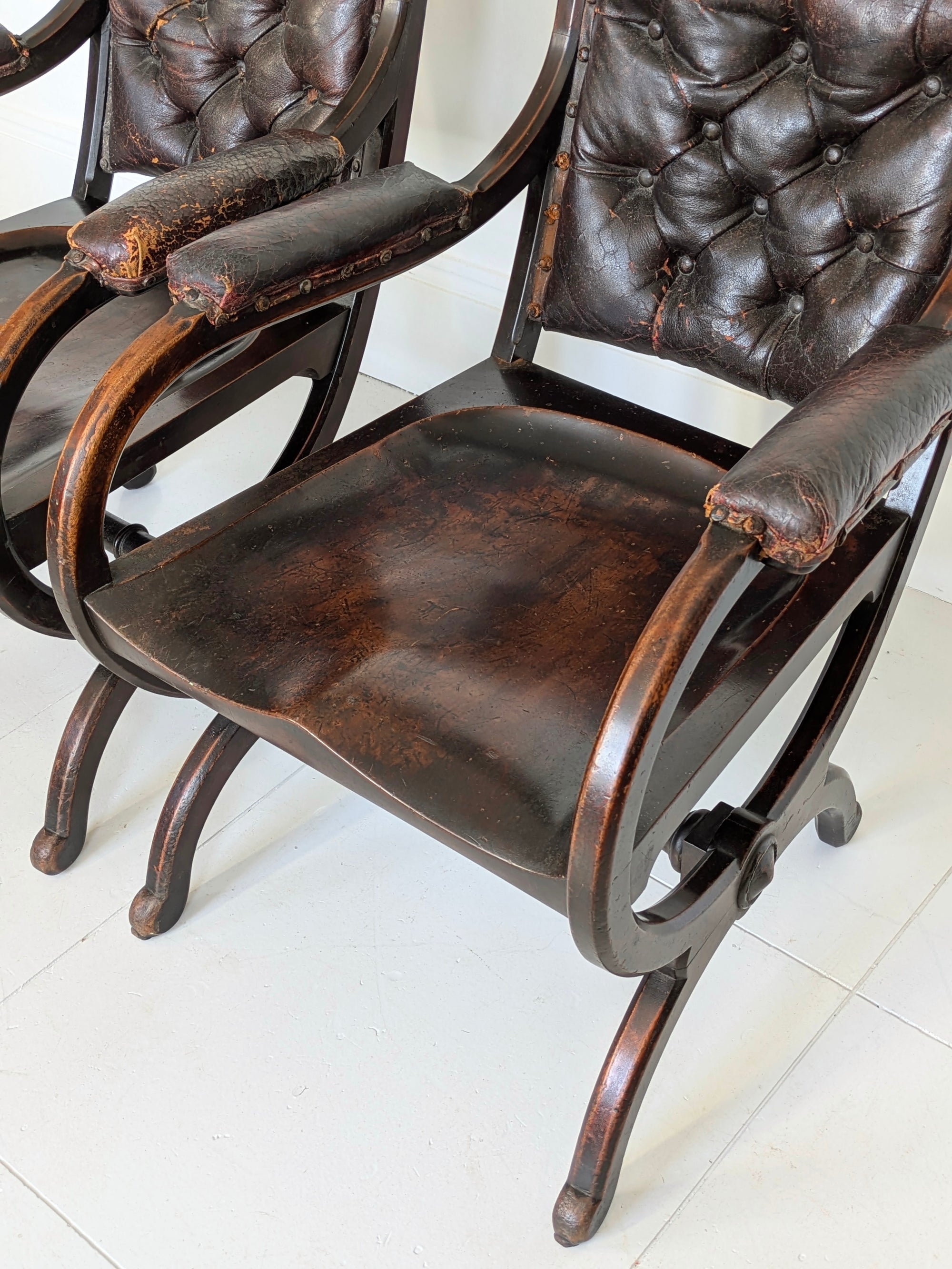 A Pair of 19th Century Reformed Gothic Armchairs