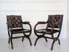 A Pair of 19th Century Reformed Gothic Armchairs