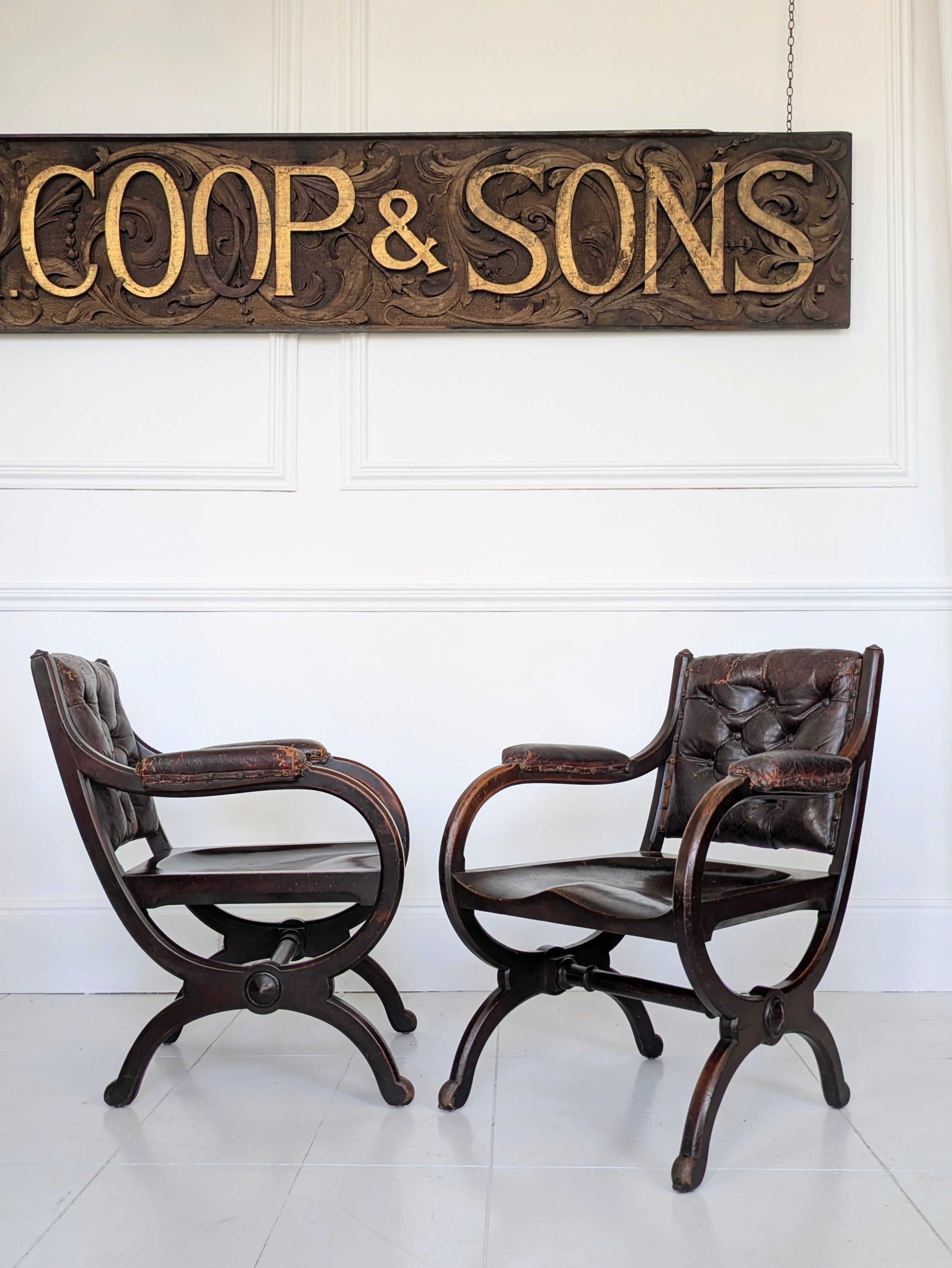 A Pair of 19th Century Reformed Gothic Armchairs