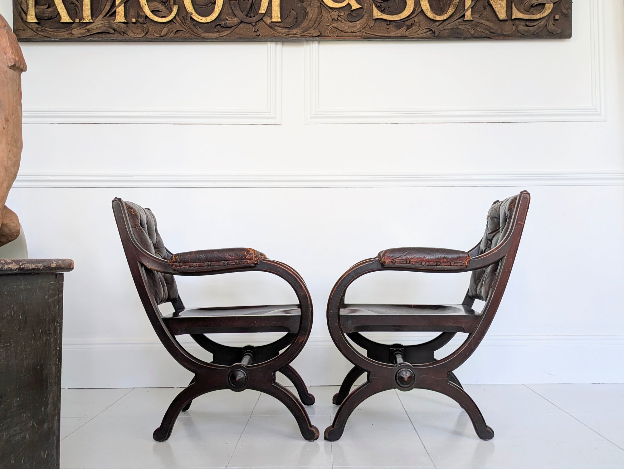 A Pair of 19th Century Reformed Gothic Armchairs