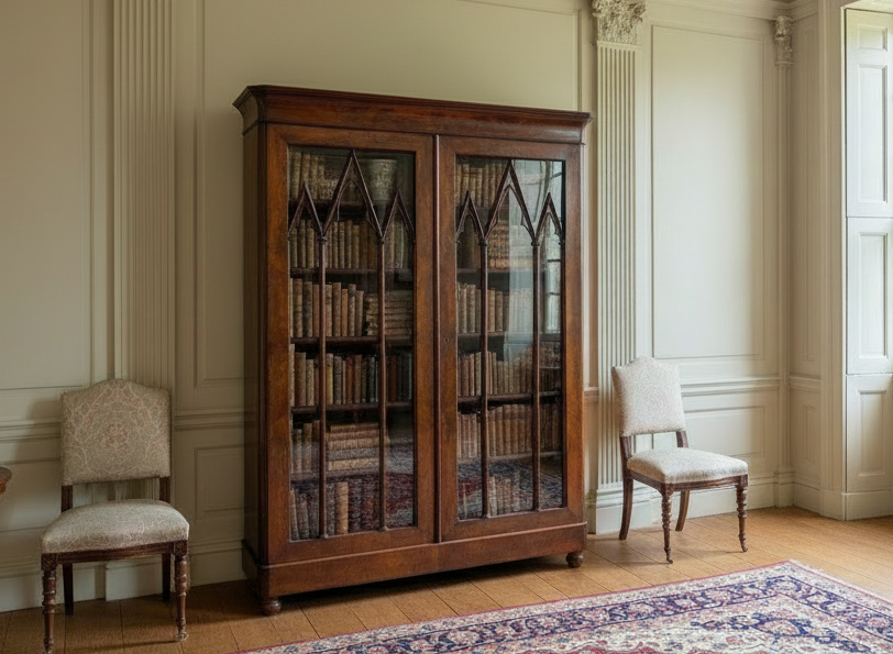 A 19th Century Glazed Mahogany Bookcase