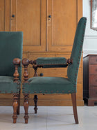 A Pair of 19th Century Walnut Armchairs