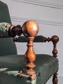 A Pair of 19th Century Walnut Armchairs