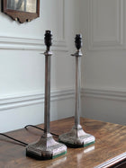 A Pair of Elkington Silver Plate Table Lamps