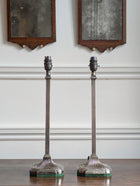 A Pair of Elkington Silver Plate Table Lamps