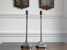 A Pair of Elkington Silver Plate Table Lamps