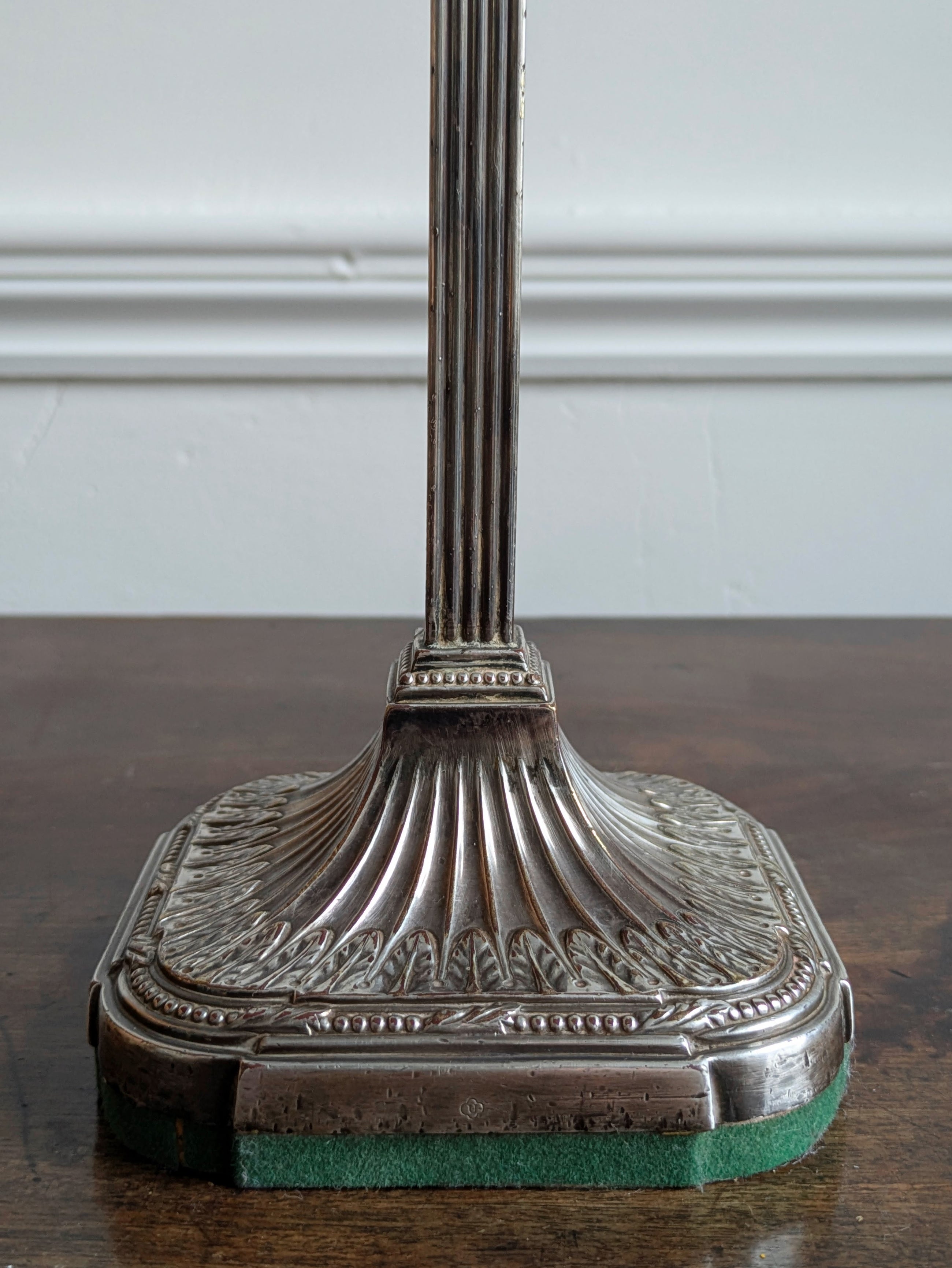 A Pair of Elkington Silver Plate Table Lamps