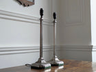 A Pair of Elkington Silver Plate Table Lamps