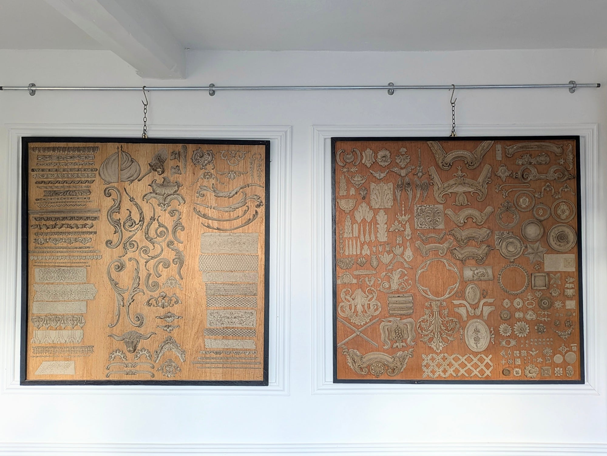 A Pair of Plaster Moulding Displays