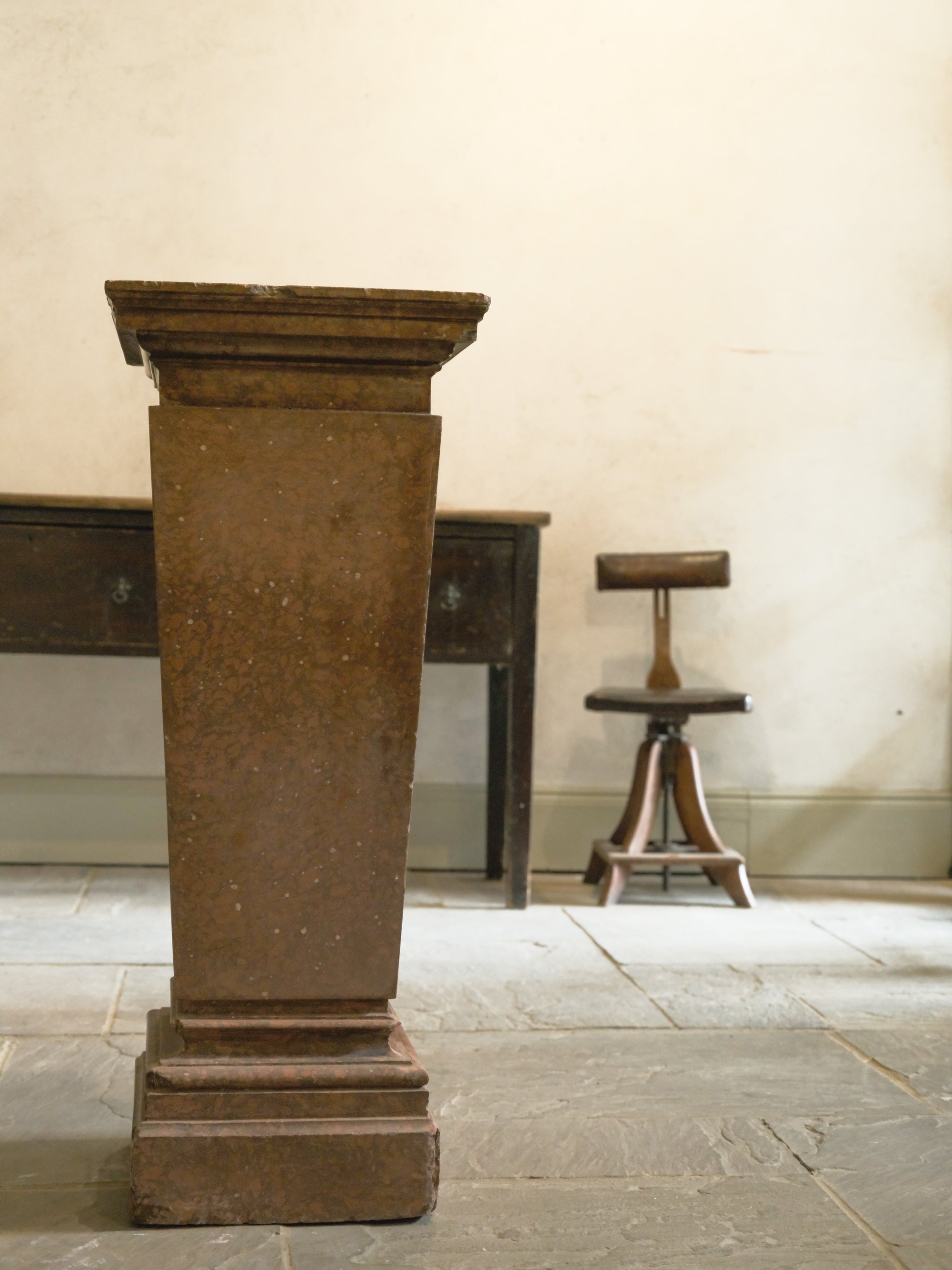 A 19th Century Scagliola Pedestal