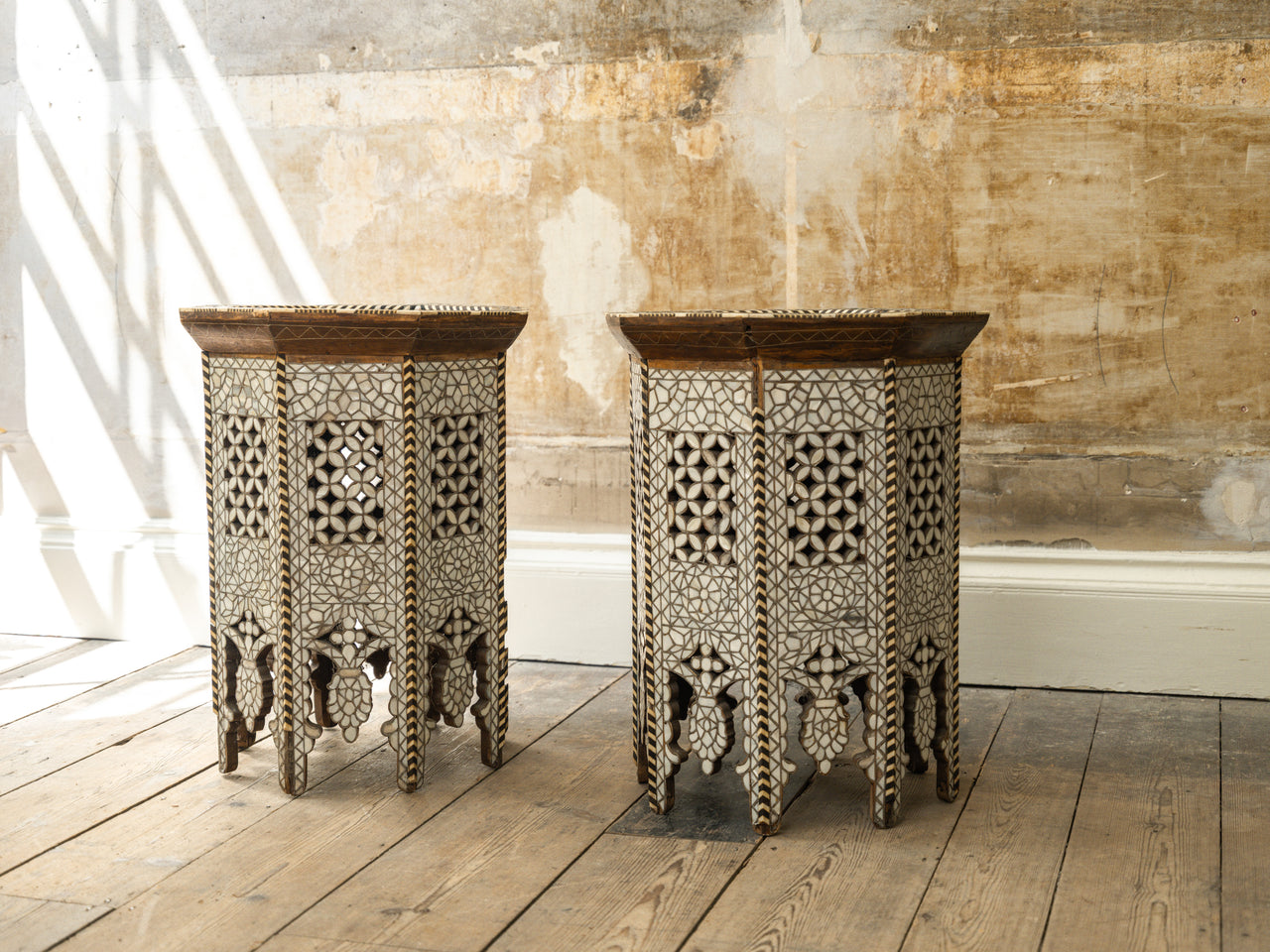 A Pair of Moorish Side Tables
