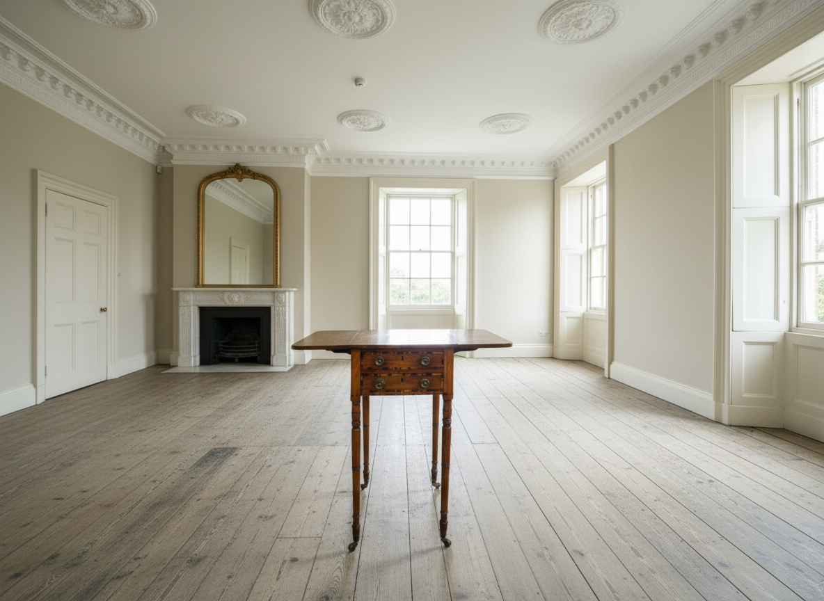 George III Zebra Wood & Mahogany Pembroke Table