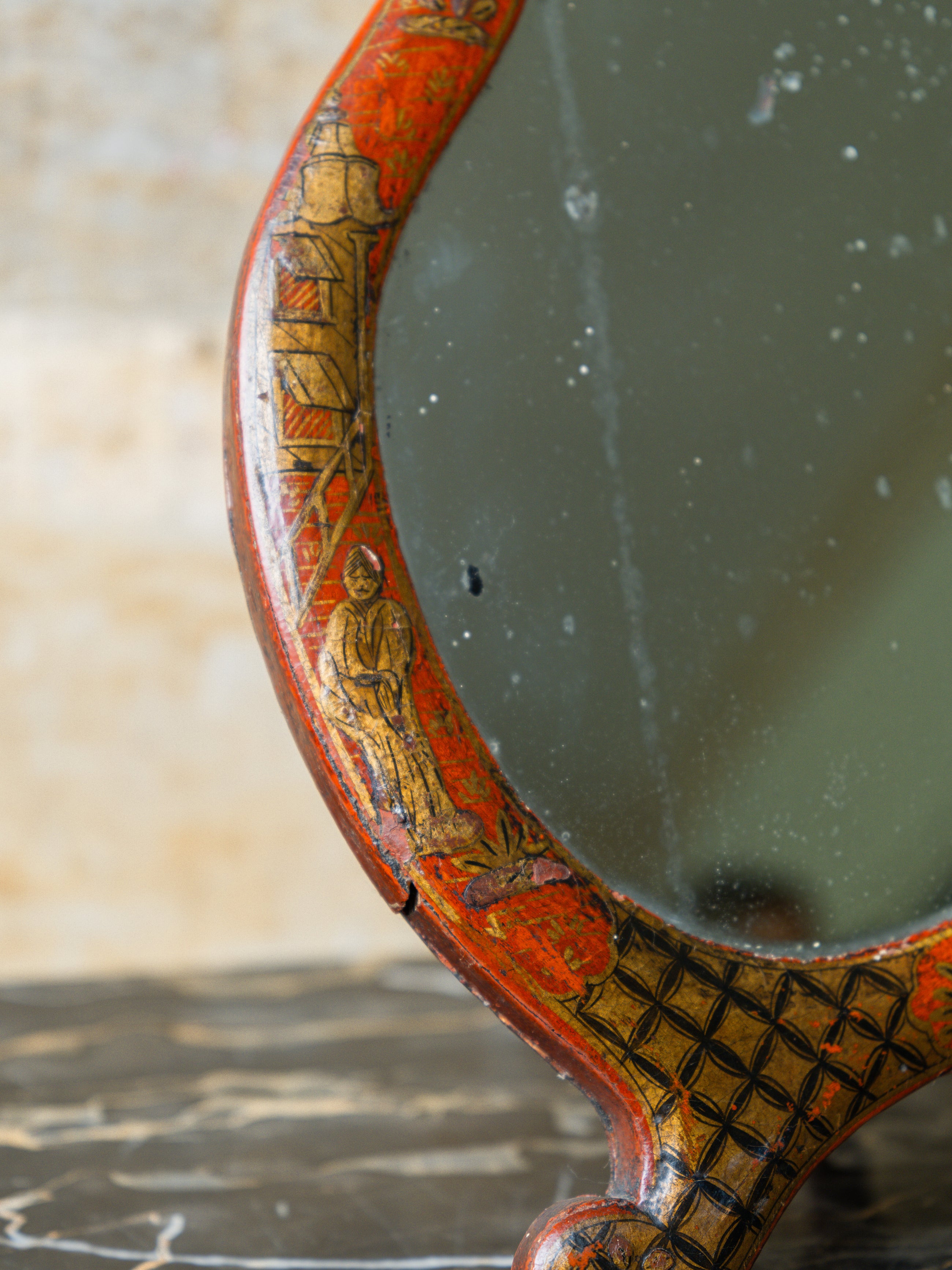 A George III Chinoiserie Dressing Mirror