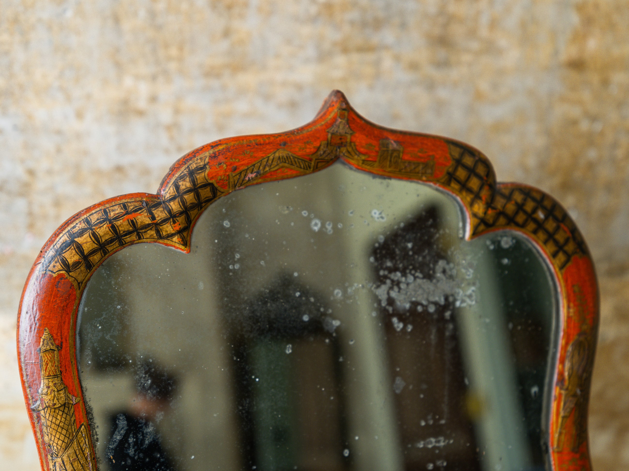 A George III Chinoiserie Dressing Mirror