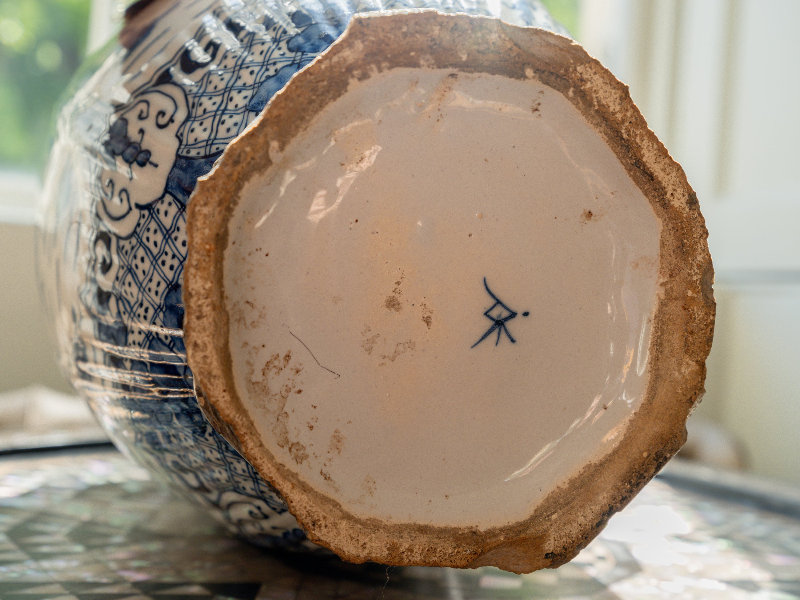 A 17th Century Dutch Delft Storage Jar