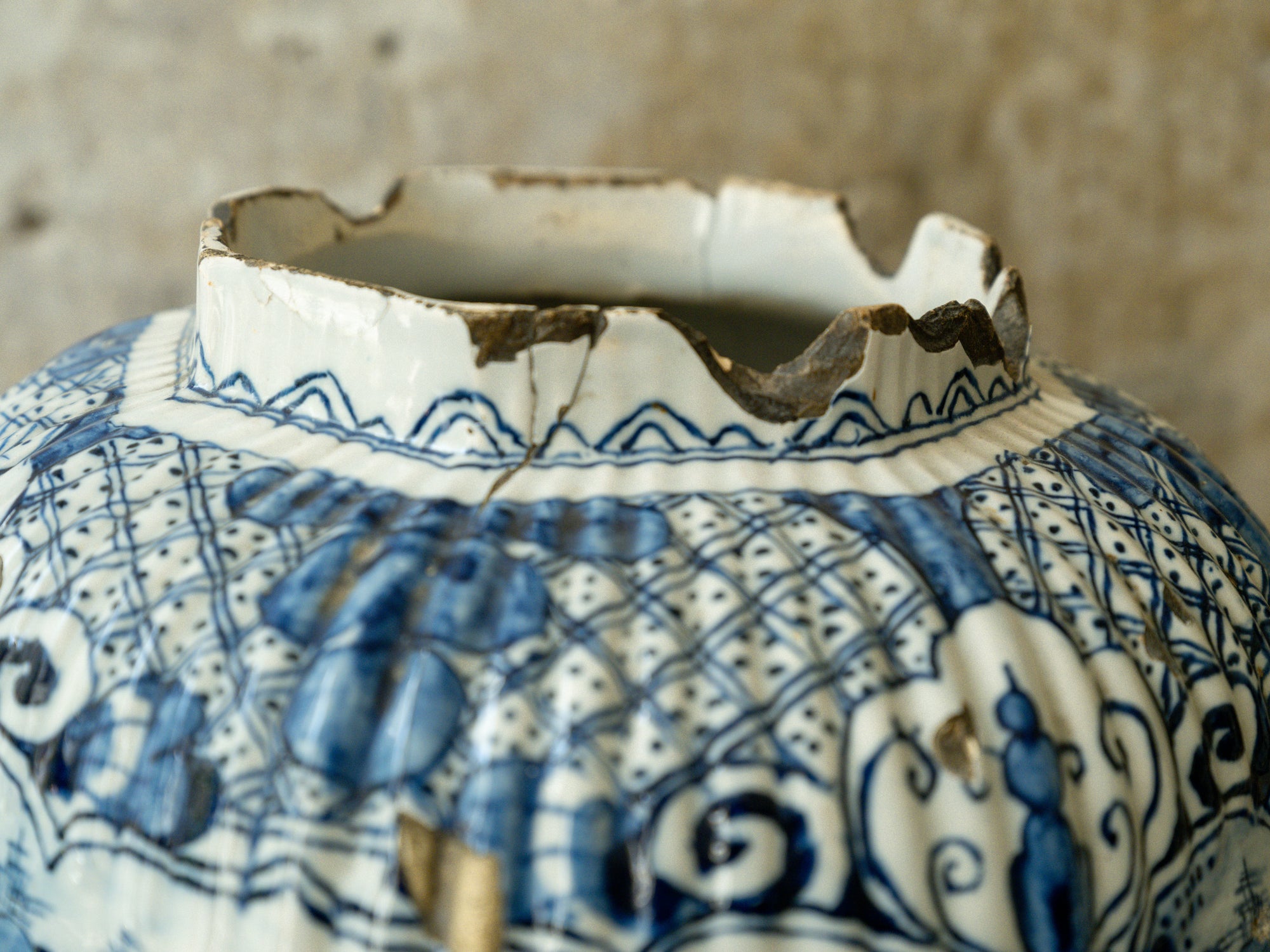 A 17th Century Dutch Delft Storage Jar