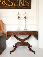 A Pair Of 19th Century Crystal Oil Lamps by Hinks