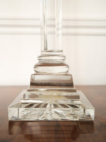 A Pair Of 19th Century Crystal Oil Lamps by Hinks