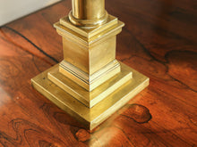 A 19th Century Brass Column Table Lamp