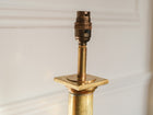 A 19th Century Brass Column Table Lamp