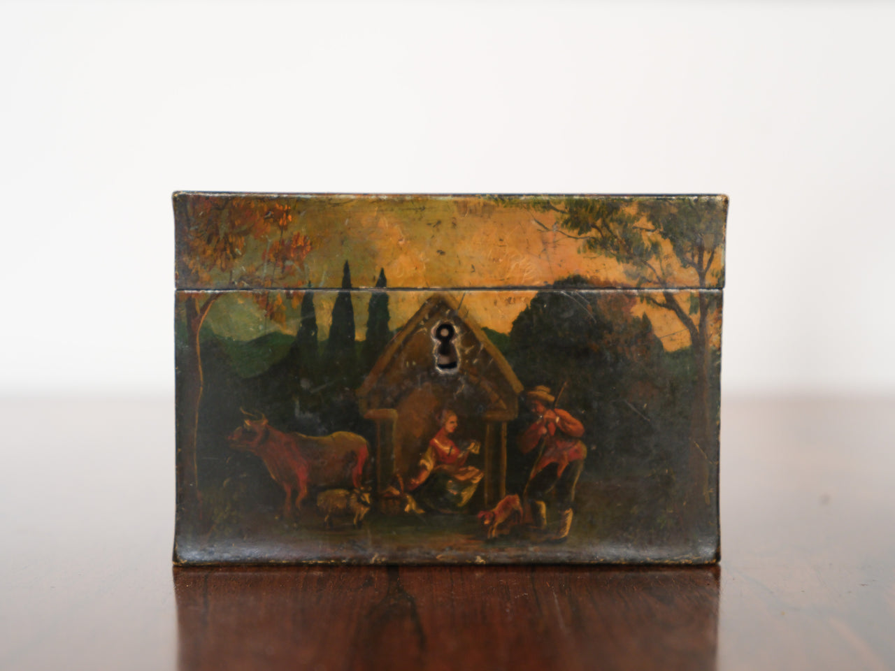 A late 18th Century Tole-Piente Box